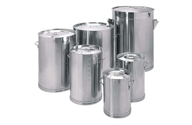304 and 316 Stainless Steel Vessels and Lids