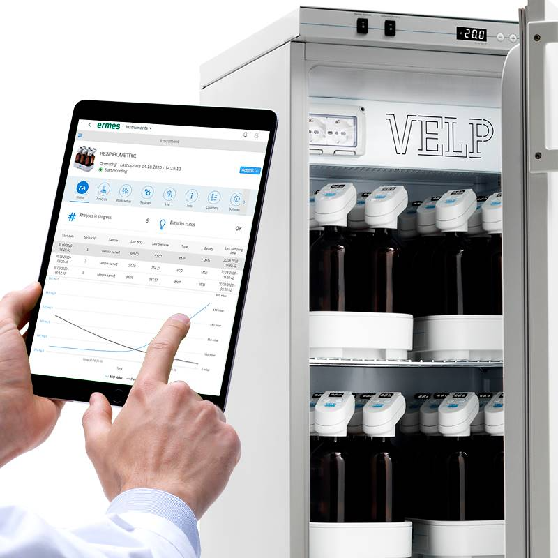 VELP Ermes connection to monitor your sensor and incubator anytime, anywhere