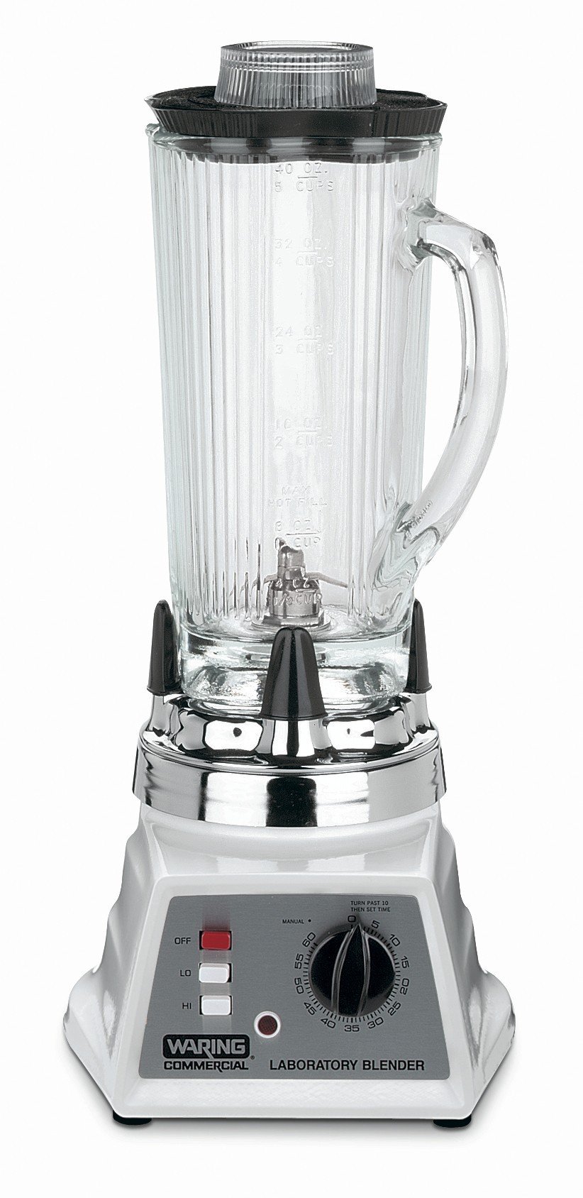 Waring 8010EG Two Speed Blender with Timer, 1.2 Litre Heat Resistant Glass Container,  230V, 50 Hz , CE Approved, ROHS with European F Schuko Plug