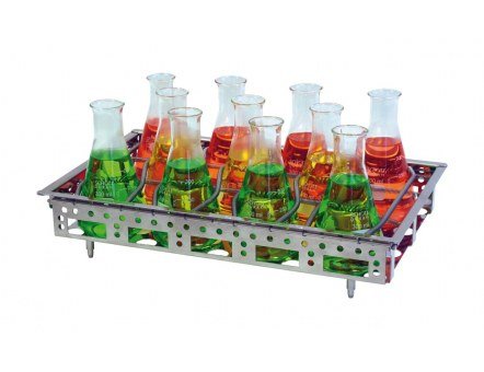 Julabo 8970630 Universal Basic Tray For Assembling Erlenmeyer Flasks From 25 To 1000 mL, Including Spring Clamps