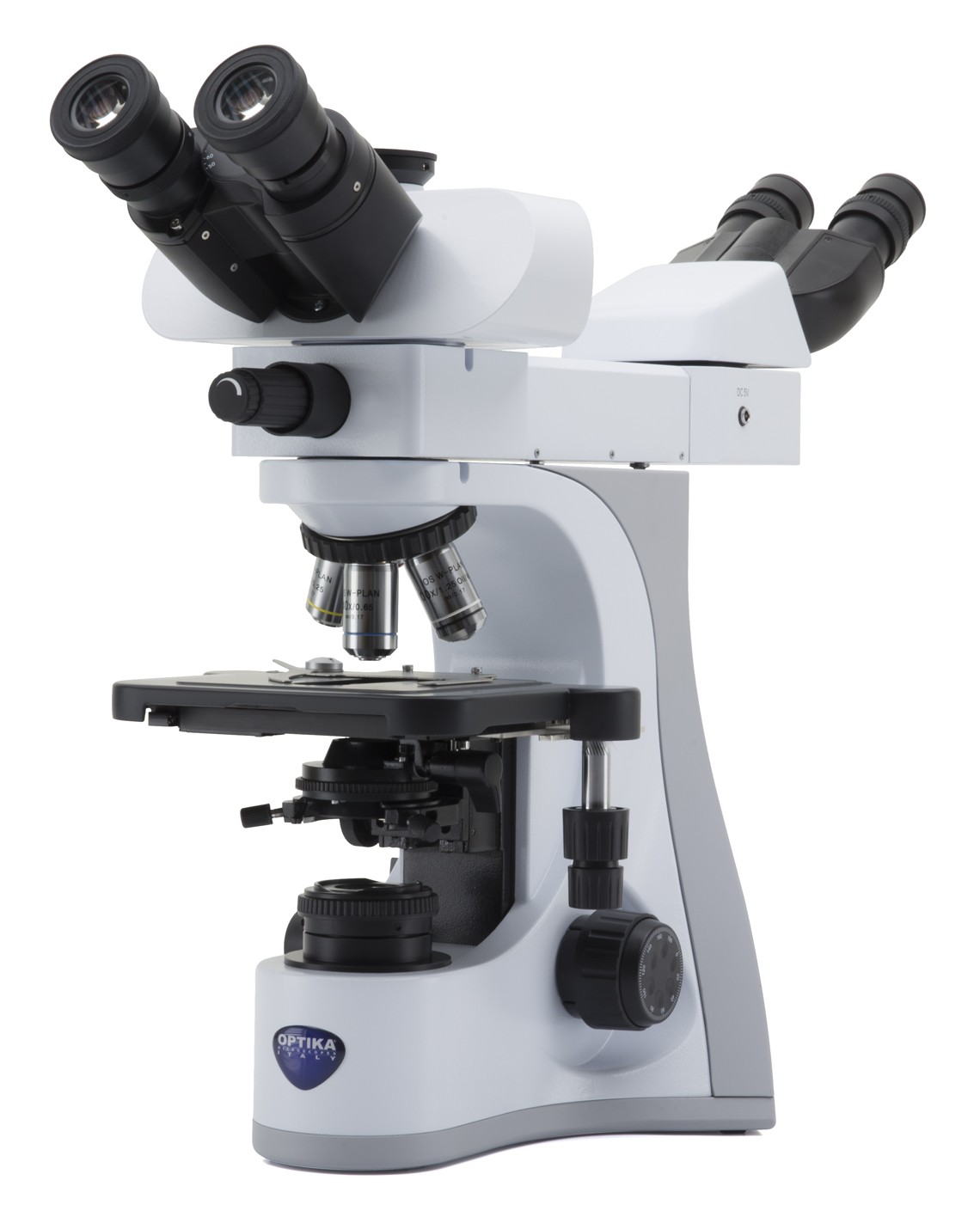 Optika B-510-2F Trinocular Discussion Microscope, 1000x, IOS PLAN, 2 ...
