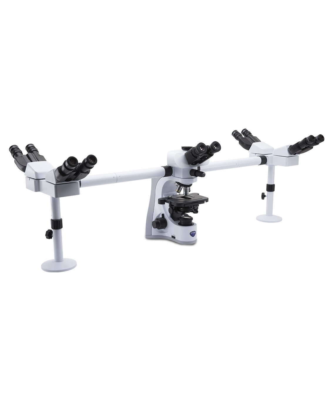 Optika B-510-5 Trinocular Discussion Microscope, 1000x, IOS PLAN, 5 ...
