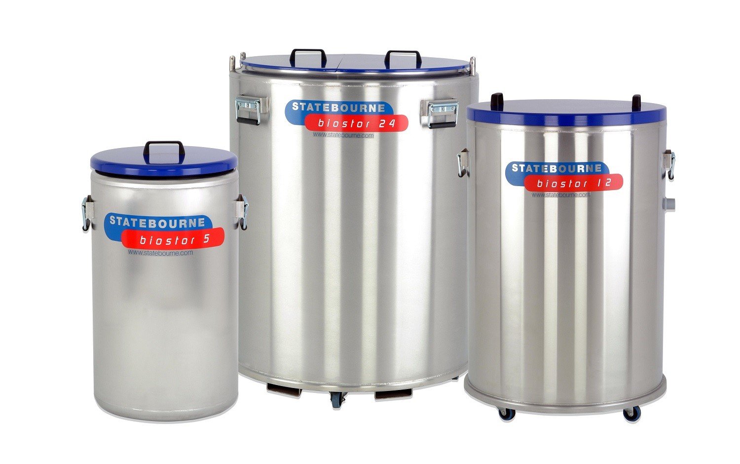 Statebourne Cryogenics 9915120 Biostor 5 Wide Neck Refrigerator , 66 Litres for Liquid or Vapour Phase Storage,  supplied with built in liquid nitrogen fill and level sensor tubes
