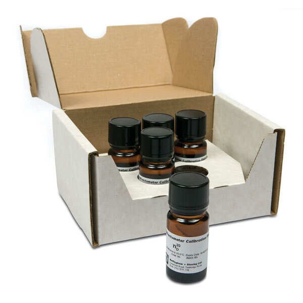 Bellingham + Stanley Refractive Index Refractometer Calibration Fluids, supplied with UKAS