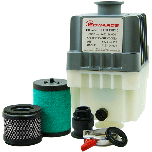 Edwards Vacuum A46226000 EMF10 Oil Mist Filter for RV3, RV5 and RV8 Vacuum Pumps