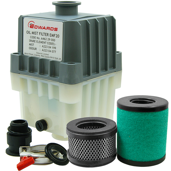 Edwards Vacuum A46229000 EMF20 Oil Mist Filter for RV12, E1M18, E2M18 Vacuum Pumps