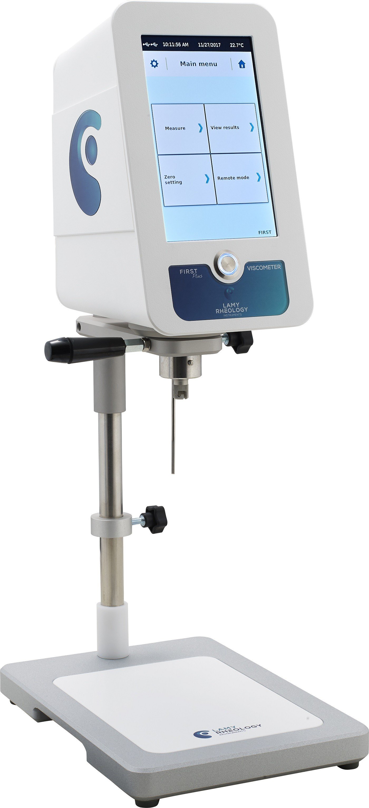 Lamy Rheology FIRST PLUS Rotating Springless Viscometer with 7’’ Touch Screen, Supplied with Stand