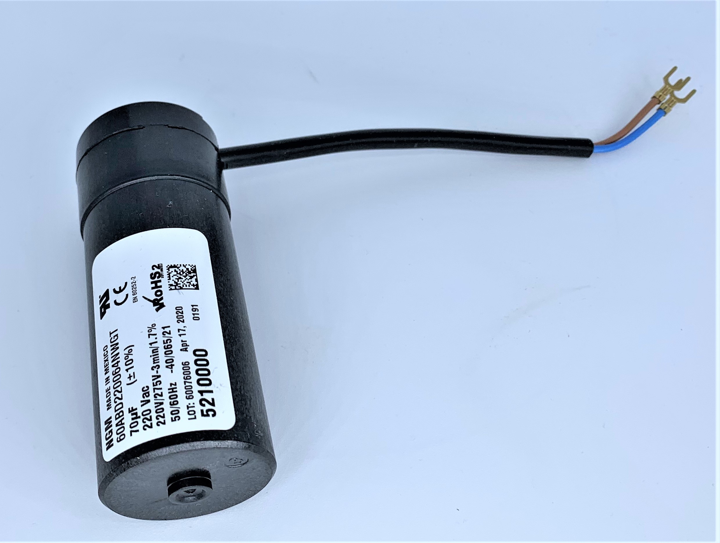 Jun Air 5210000 Capacitor Start 70 UF 230V