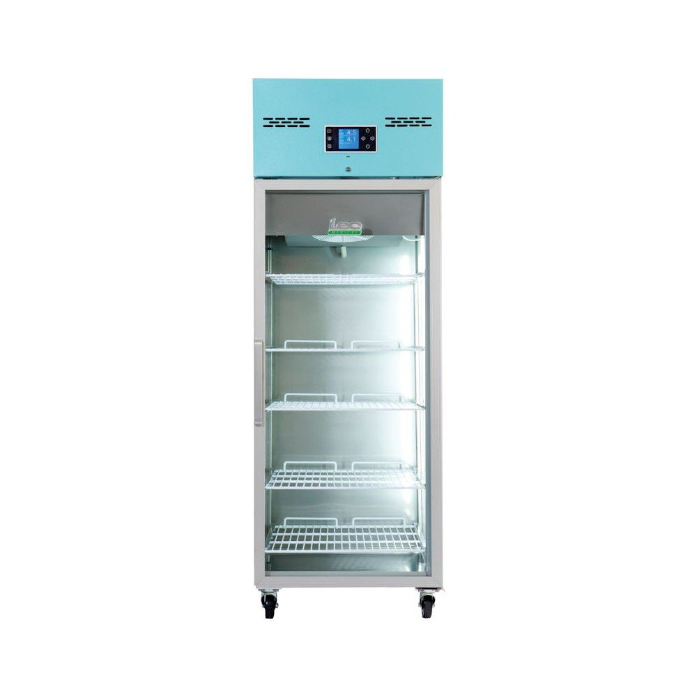 Lec Medical PGR600UK Glass Door Laboratory Pharmacy Refrigerator, 2°C to 8°C Temperature Range, 600 Litres Capacity