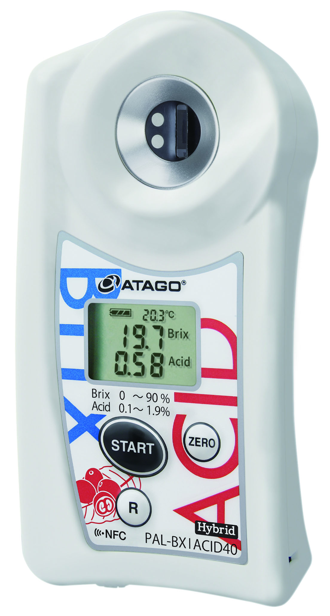Atago 7140 Pocket Brix-Acidity Meter Coffee Cherry  PAL-BX|ACID40 Master Kit, Brix : 0.0 to 90.0％,  Acid : 0.10 to 1.90％ Measurement Range