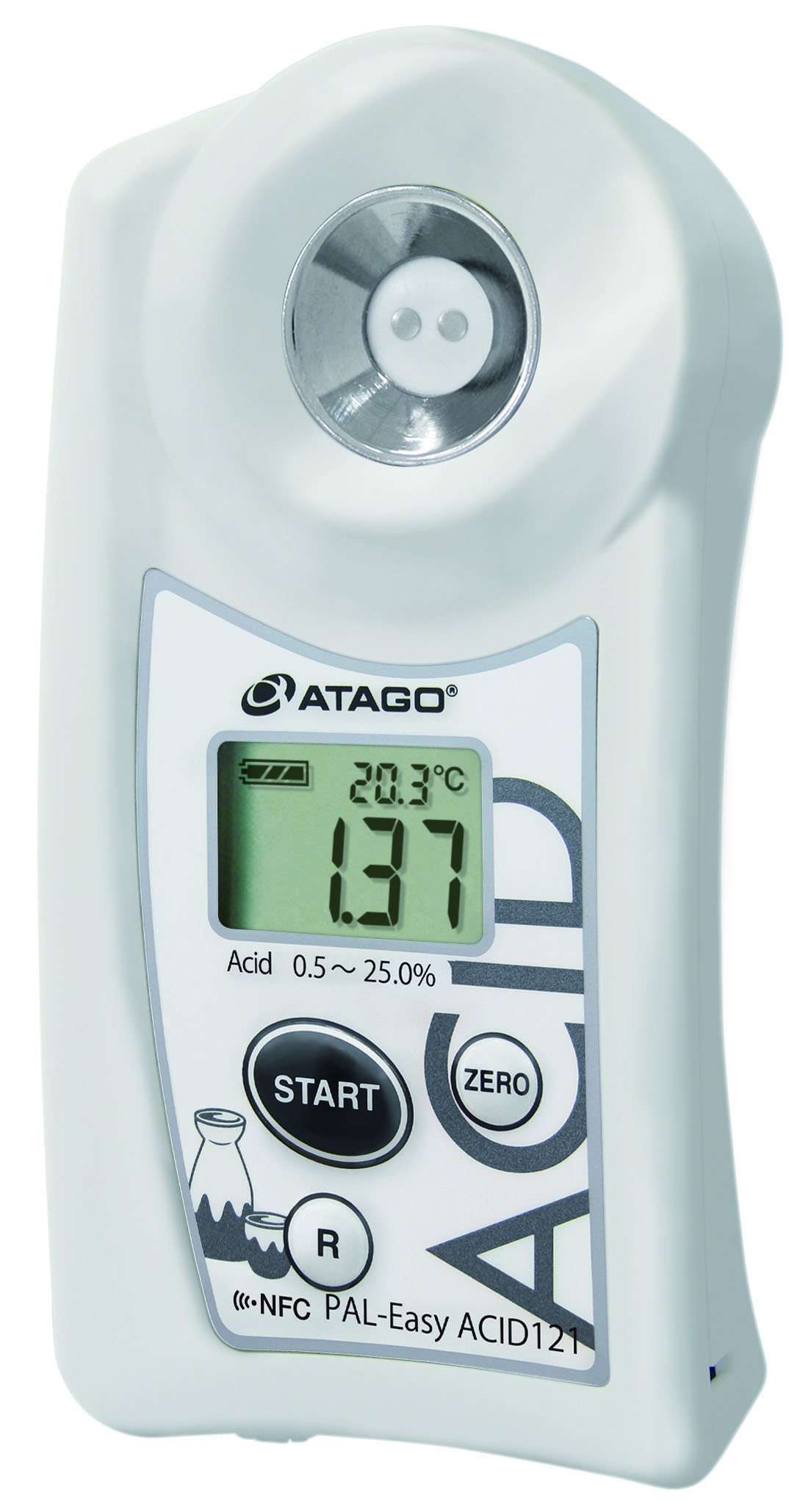 Atago 7721 Pocket Acidity Meter PAL-Easy ACID121 Master Kit for Sake, Acid : 0.50 to 25.0％ Measurement Range