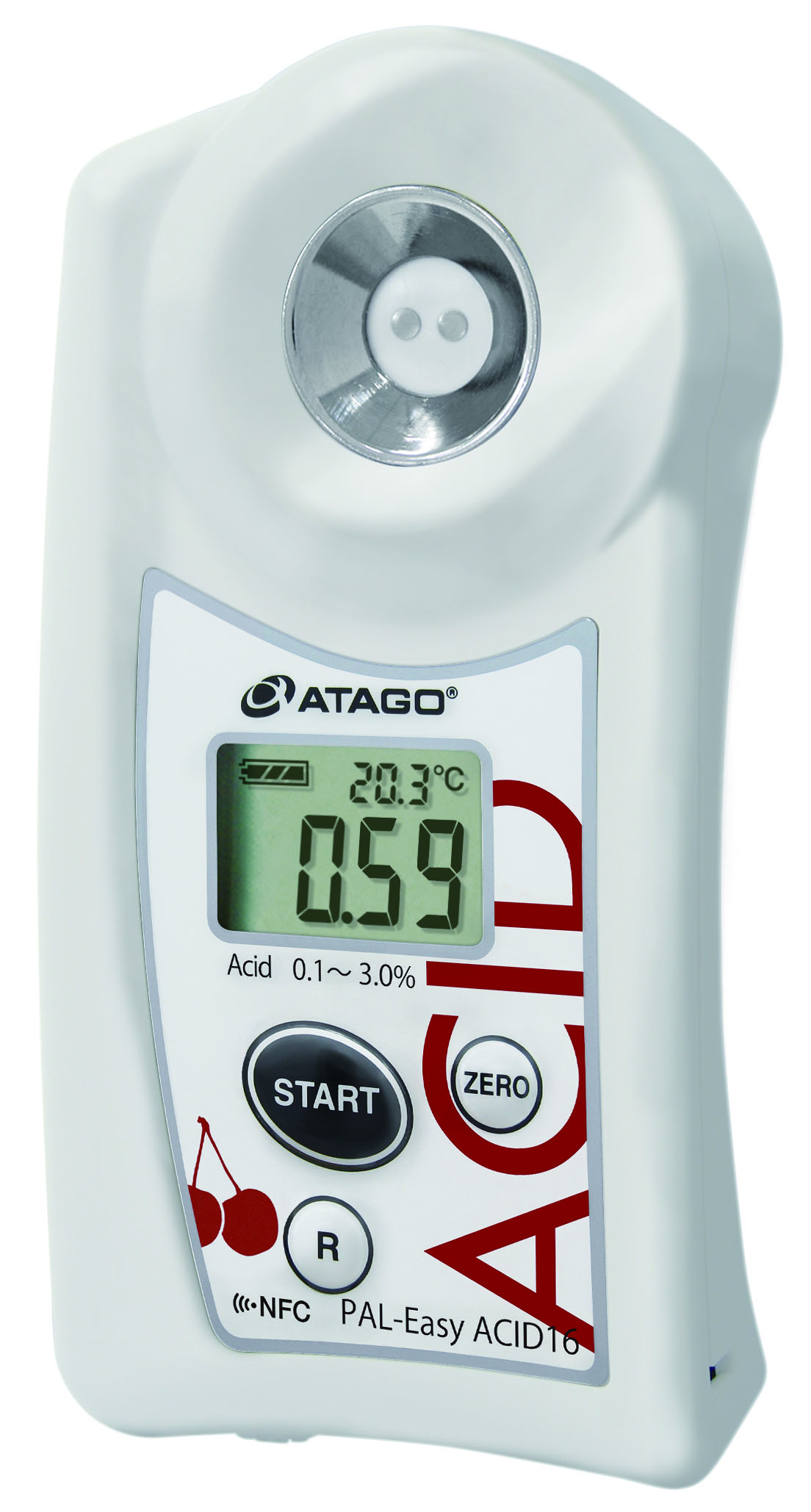 Atago 7316 Pocket Acidity Meter PAL-Easy ACID16 Master Kit for Cherry, Acid : 0.10～3.00％ Measurement Range