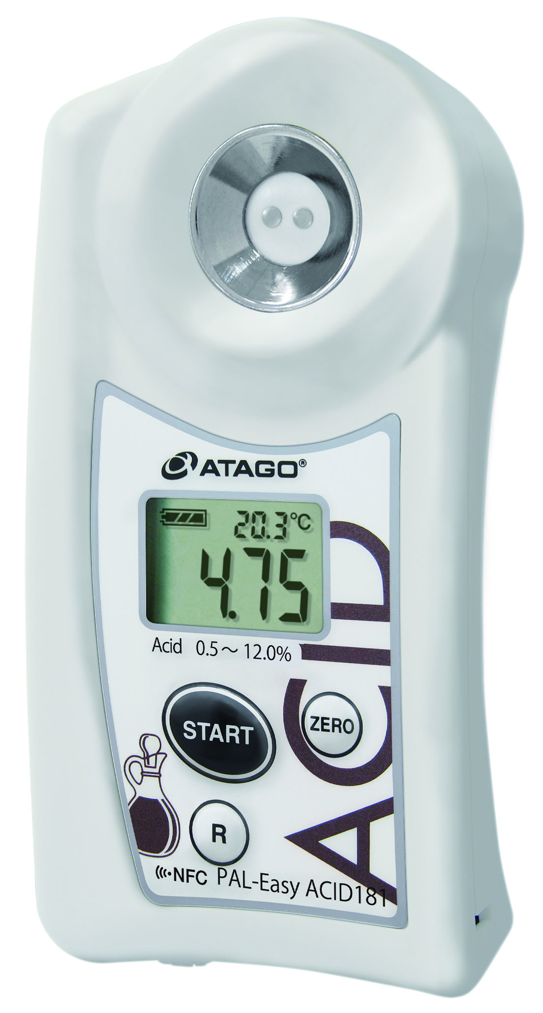 Atago 7781 Pocket Acidity Meter PAL-Easy ACID181 Master Kit for Vinegar, Acid : 0.50 to 12.0％ Measurement Range