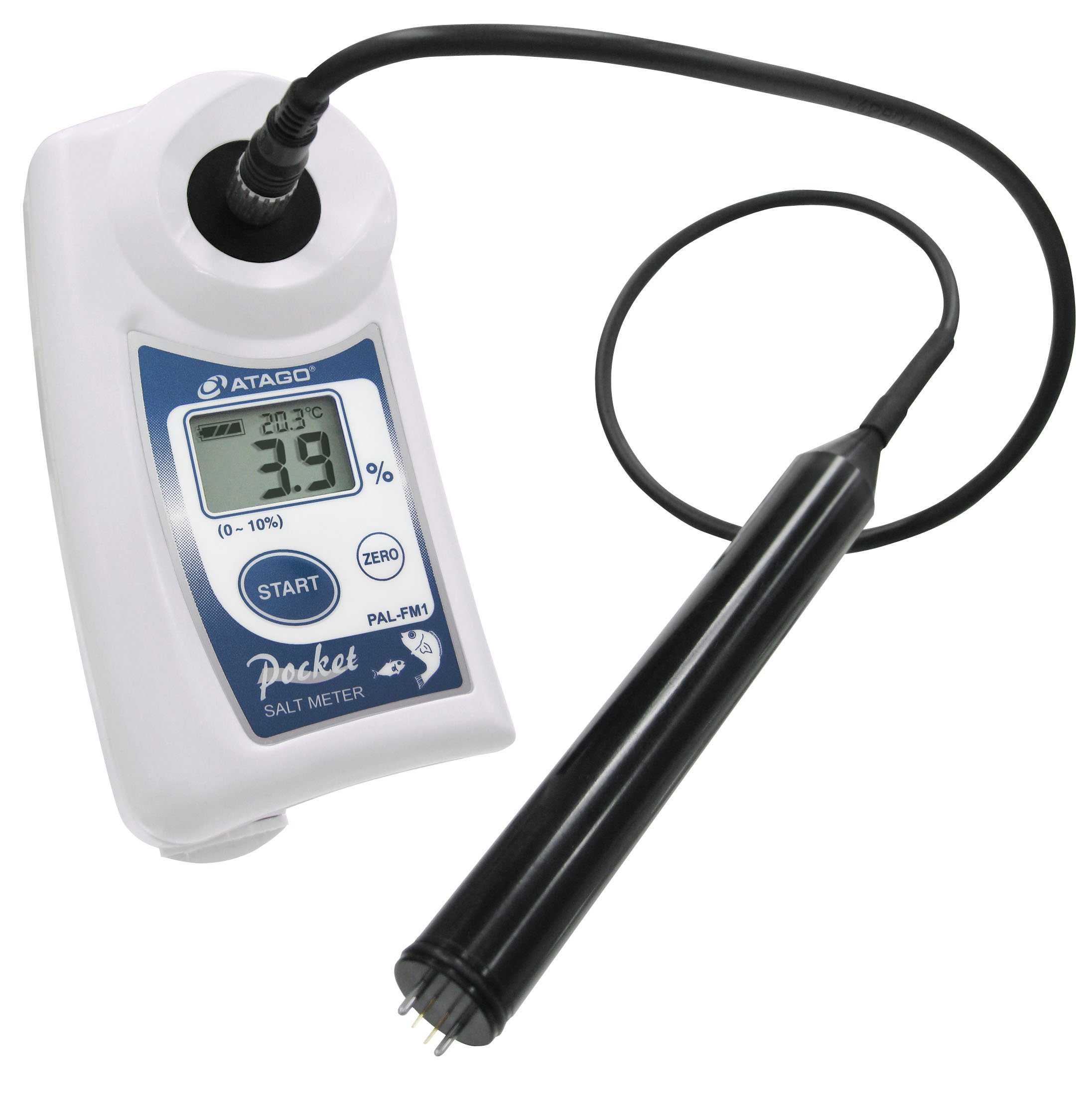 Atago 4222 Digital Pocket Salt Meter,  PAL-SALT PROBE PAL Series, Conductivity Method, 0.00 to 7.0% Measurement Range