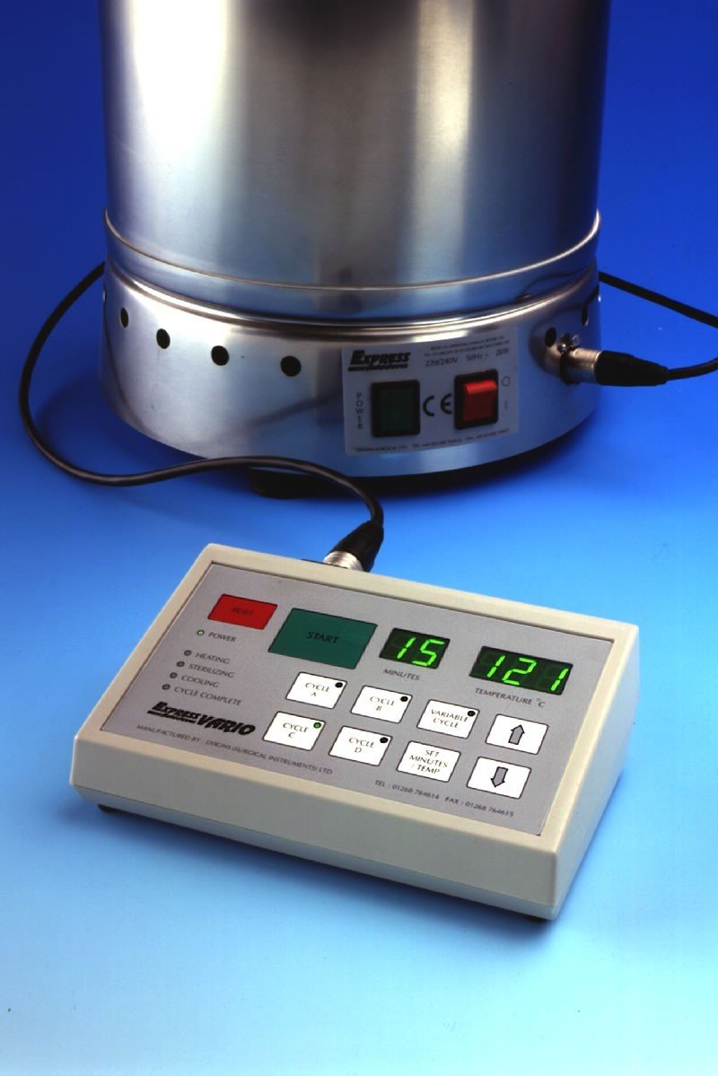 Rodwell Portaclave Portable Stainless Steel Autoclave, Electrically Heated - Vario Automatic Control - Time and Temperature