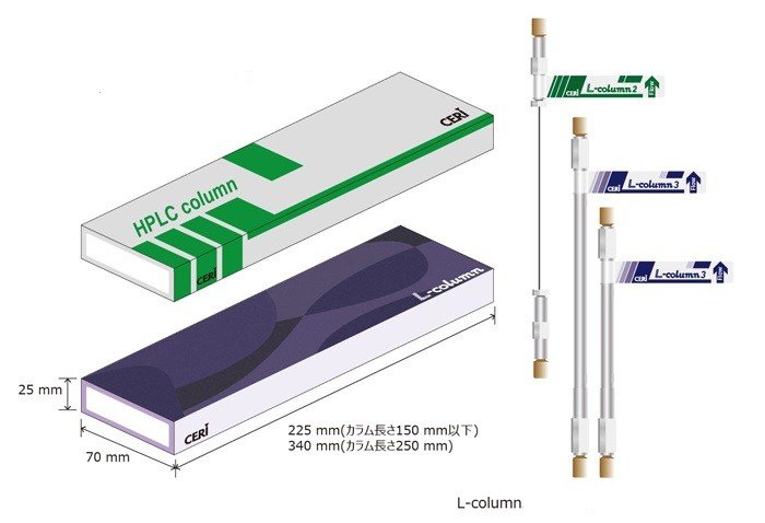CERI 821150 L-column3 C18 Octadecyl HPLC PCS Silica Column, 4.6mm x 50mm, 3μm Particle Size