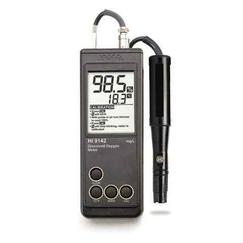 Hanna Instruments HI-9142 Simple-to-Use Portable Dissolved Oxygen Meter with Polarographic probe