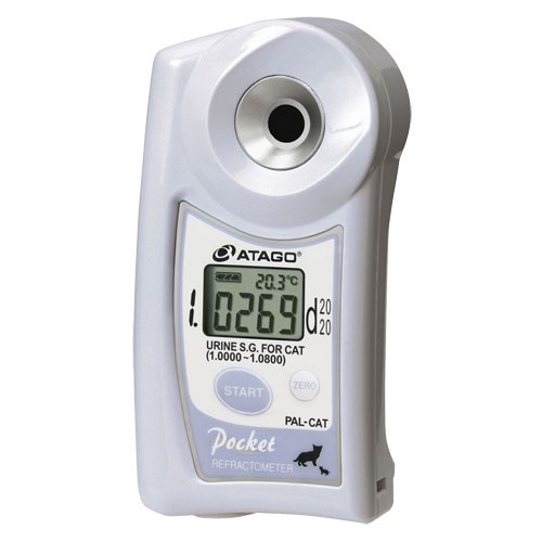 Atago 4511 PAL-CAT Urine Specific Gravity for Cat Digital Hand-Held "Pocket" Refractometer, Urine S. G. : 1.0000 to 1.0600 Measurement Range, now with Near Field Communication