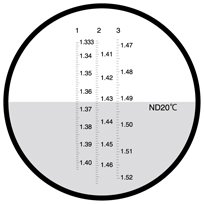 Atago 2350 R-5000 Refractive Index Scale Refractometer, nD : 1.333 to 1.520 Measurement Range