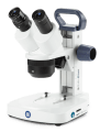 Euromex ED.1302-S Binocular Stereo Microscope EduBlue 1x/3x Revolving Objective 10x/30x Magnification with Rack and Pinion Stand with Incident and Transmitted LED Cordless Illumination