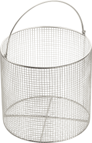 Certoclav 1300149 Wire Basket With Handle, Stainless Steel 25cm ø, Height 23.5cm , Fits Models Classic, Multicontrol 2 And Connect