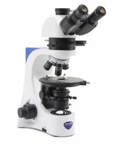 Optika B-383POL Trinocular Polarizing Microscope, 600x, IOS PLAN POL, Multi-plug
