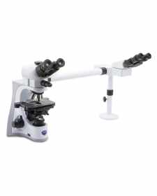 Optika B-510-2 Trinocular Discussion Microscope, 1000x, IOS PLAN, 2- Head, Multi-plug