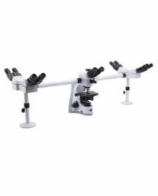 Optika B-510-5 Trinocular Discussion Microscope, 1000x, IOS PLAN, 5- Head, Multi-plug