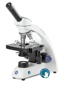 Euromex BB.4250-P-HLED BioBlue Monocular Polarization Microscope with SMP 4/10/S40/S100x Oil Objectives and LEDhalogen Illumination