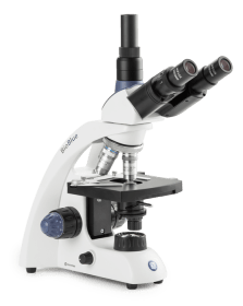Euromex BB.4243 BioBlue Trinocular Microscope SMP 4/10/S40/S60x Objectives with Mechanical Stage and 1 W NeoLED Cordless Illumination