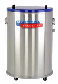 Statebourne Cryogenics 9916027 Biostor 12 Wide Neck Refrigerator , 220 Litres for Liquid or Vapour Phase Storage, supplied with built in liquid nitrogen fill and level sensor tubes