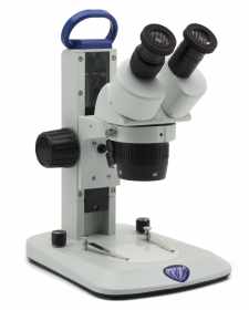 Optika SLX-1 Stereomicroscope with Fixed Arm, 20x40x, LED Incident & Transmitted Light, Multi-plug