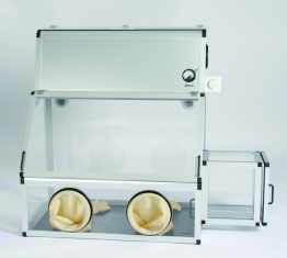 SICCO V1745-08 Laboratory Glove Box Air Stream With Transfer Chamber, PMMA, Clear Panels, 290 Litres Capacity