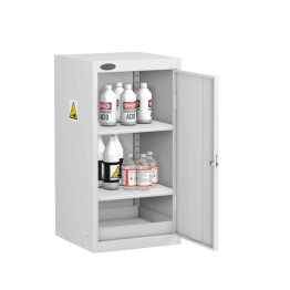 Probe Acid and Alkaline Chemical COSHH Small Steel Cabinet, External Dimensions H 890 x W 460 x D 460 (mm), Supplied with 2 Adjustable Shelves
