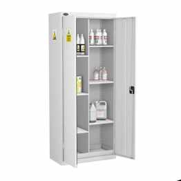 Probe Acid and Alkaline Chemical COSHH Large Steel Cabinet, 8 Compartments, External Dimensions  H 1780 x W 915 x D 460 (mm), Supplied with 6 Adjustable Shelves