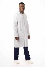White Laboratory Science Coat With Three Pockets
