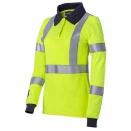 ProGARM® 5287 High-Visibility, Arc Flash and Flame Resistant Ladies Yellow Polo Shirt