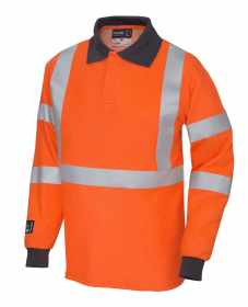 ProGARM® 5290 High Visibility, Flame Resistant and ARC Flash Long Sleeved Polo Shirt