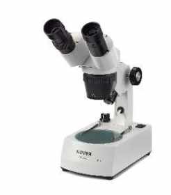 Euromex 60.200 Binocular Stereo Microscope P-20 Head with 45° Inclined Tubes 2x/4x Revolving Objective 20x/40x Magnification with Rack and Pinion Stand Equipped with 10 W Incident and Transmitted Halogen Illumination