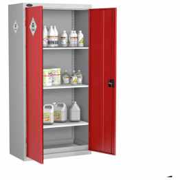 Probe Toxic Chemical COSHH Large Steel Cabinet, External Dimensions  H 1780 x W 915 x D 460 (mm), Supplied with 3 Adjustable Shelves