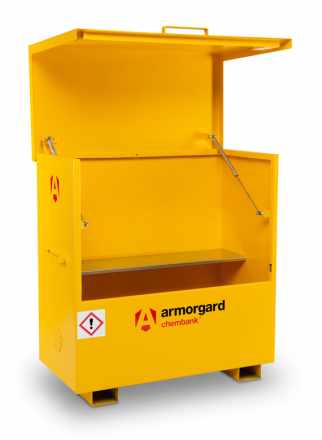 Armorgard CBC4 ChemBank™ Hazardous Storage Site Chest , 1275x675x1270mm, in Powered Coated Steel, 85L Capacity