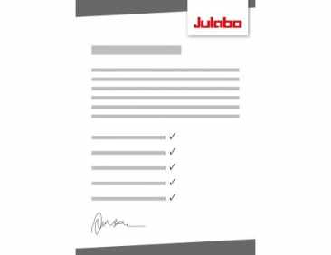 Julabo 8902223 DKD-3-point calibration certificate for reference sensor