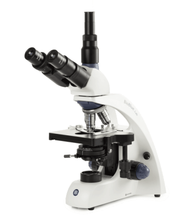 Euromex BB.1153-PLi BioBlue.Lab Trinocular Microscope with Plan PL 4/10/S40/S100x Oil IOS Objectives