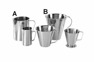 PHP Stainless Steel Heavy Duty Measuring Jug with Side Handle, and Graduations