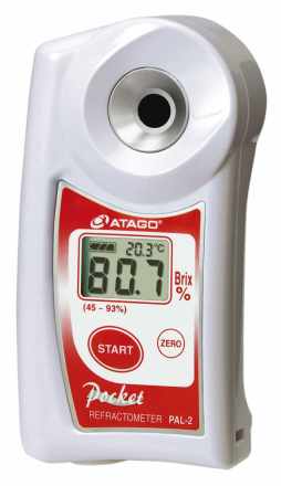 Atago 3820 PAL-2 Digital Pocket Brix Refractometer, PAL Series, Brix : 45.0 to 93.0 % Measurement Range