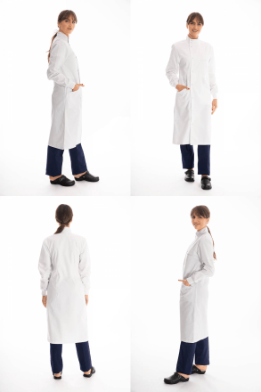 Howie Unisex White Laboratory Science Coat With One Pocket