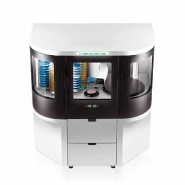 Interscience ScanStation is a real-time incubator and colony counting station centralizing incubation, detection and counting of 100 Petri dishes simultaneously.