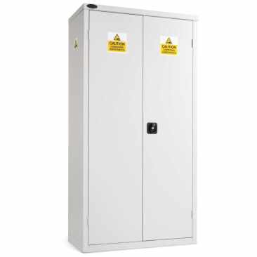 Probe Acid and Alkaline Chemical COSHH Large Steel Cabinet, External Dimensions  H 1780 x W 915 x D 460 (mm),  Supplied with 3 Adjustable Shelves