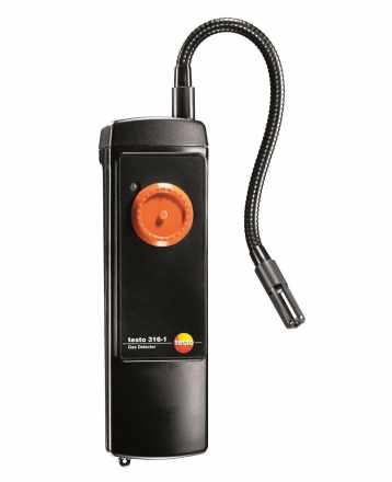 Testo 316-1 - Electronic Gas Leak Detector For Pipe Work, 100 to 10000 ppm CH₄ Measuring Range,  with Flexible Probe and Battery