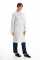 High Quality Women's White Laboratory Science Coat , Length 42" Regular, One Chest Pocket , Two Waist Pockets